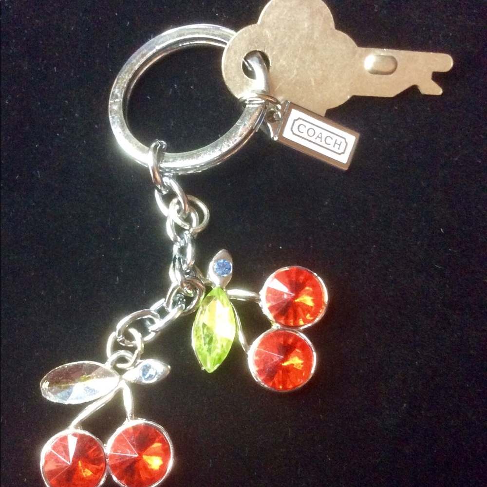 Coach cherry keychain